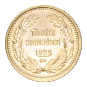 reverse: TURKEY REPUBLIC 50 KURUS 1923/48 AU. 3,64 GR. SPL-FDC/PROOF (SEGNETTI)