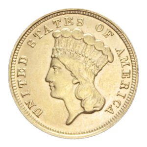 obverse: UNITED STATES 3 DOLLARS 1888 Indian Princess Head AU. 5,05 GR. SPL