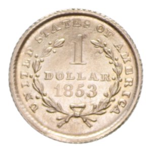 reverse: UNITED STATES 1 DOLLAR 1853 Liberty Head AU. 1,67 GR. FDC