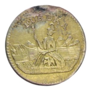 obverse: UNITED STATES 1886 CAI GOLD CHARM EUREKA CALIFORNIA GOLD TOKEN AU. 0,32 GR. BB (APPICCAGNOLO RIMOSSO)