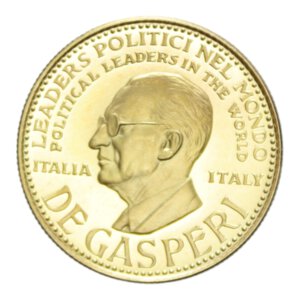 reverse: MEDAL ITALY DE GASPERI AU. 5,99 GR. PROOF