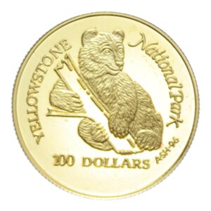 reverse: COOK ISLANDS ELISABETTA II 100 DOLLARS 1996 AU. 7,76 GR. PROOF