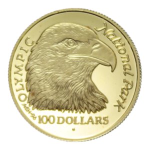 reverse: COOK ISLANDS ELISABETTA II 100 DOLLARS 1996 AU. 7,81 GR. PROOF