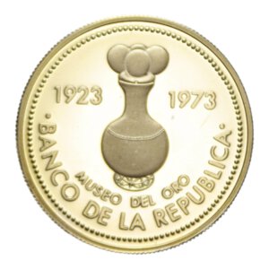 obverse: COLOMBIA 1500 PESOS 1973 MUSEO DELL ORO AU. 19,08 GR. PROOF