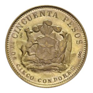 reverse: CHILE 50 PESOS 1966 AU. 10,16 GR. FDC
