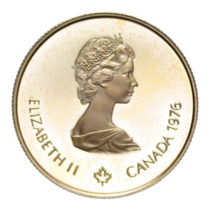 obverse: CANADA ELISABETTA II 100 DOLLARS 1976 NC AU. 16,94 GR. PROOF (SEGNETTI)
