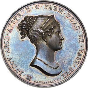 obverse: Parma.  Maria Luigia d Austria (1815-1847) Duchessa di Parma, Piacenza e Guastalla.  Medaglia 1816 per l ingresso nel Ducato di Parma. 