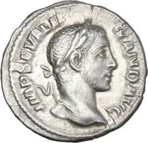 obverse: Severus Alexander (222-235).  AR Denarius, 230 AD.