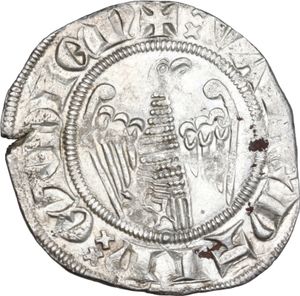 reverse: France.  Jean de Genève (1283-98).  AR Gros. Valence and Die mint.PdA 4703 (Jean III);