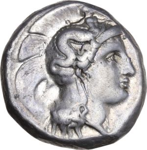 obverse: Greek Italy.  Southern Lucania, Thurium.  AR Stater, c. 350-300 BC.