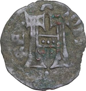 reverse: Lucca.  Repubblica a nome di Ottone IV (1209-1315).  Denaro piccolo o albulo. 