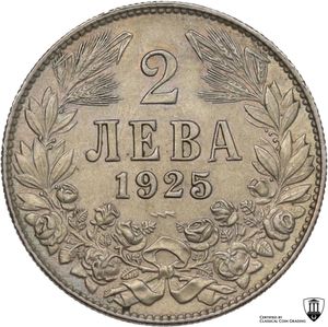 reverse: Bulgaria.  Boris III (1918-1943). CU/NI 2 Leva 1925, Poissy mint