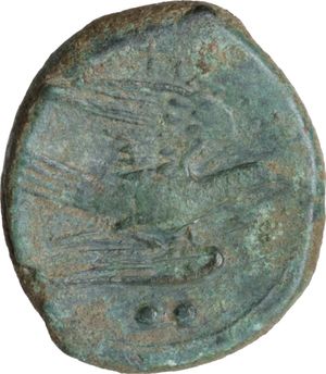 reverse: Greek Italy.  Northern Apulia, Teate.  AE Sextans, c. 225-200 BC. 