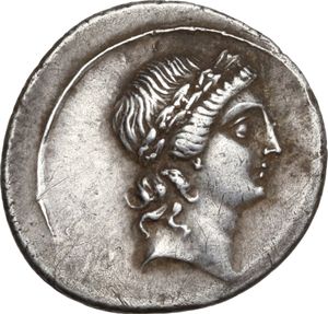 obverse: Augustus (27 B.C - 14 A.D.).  AR Denarius, uncertain Italian mint, possibly Rome. 