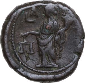 reverse: Severus Alexander (222-235 AD.). Billon Tetradrachm, Alexandria mint, Egypt. 