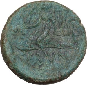 reverse: Greek Italy.  Southern Apulia, Brundisium.  AE Semis, 2nd century.