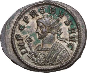 obverse: Probus (276-282). BI Antoninianus, Ticinum mint, 280 AD.