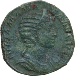obverse: Julia Mamaea, mother of Severus Alexander (died 225 AD). AE Sestertius, Rome mint, 230 AD. 