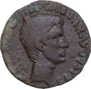 obverse: August (27 BC-14 AD). AE As, Rome mint, C. Asinius Gallus moneyer.