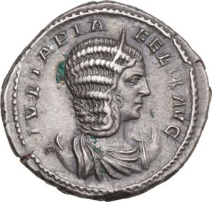 obverse: Julia Domna (died 217 AD). AR Antoninianus, struck under Caracalla, 215-217 AD.