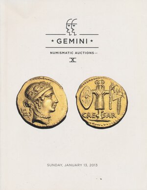 obverse: Gemini. Asta n.10  Gennaio 2013 USA. Monete antiche. Pp 200, foto a colori, condizioni ottime.