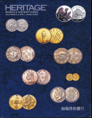 obverse: Heritage. Asta n. 3050. Decembre 2016. USA. Monete antiche e moderne. Pp. 234, foto a colori, condizioni ottime.