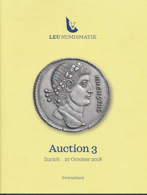 obverse: Leu Numismatik. Asta n.3 ottobre 2018 Svizzera. Monete antiche. Pp 263, con foto a colori, copertina rigida cartonata in. Tela con sovraccoperta, condizioni ottime.