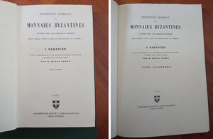 obverse: Sabatier J. Monnaies Byzantines Volume I - II + Volume delle illustrazioni. Foto in b/n, condizioni ottime.