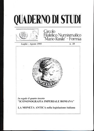 obverse: AA.VV. Quaderno di studi n. 10. Iconografia imperiale romana. La moneta antica nella legislazione italiana. Circolo Numismatico 