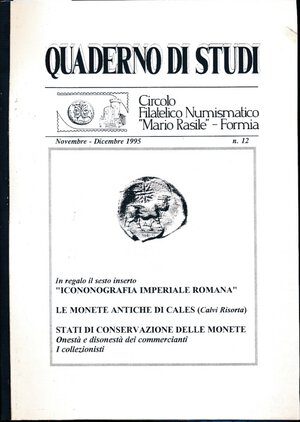 obverse: AA.VV. Quaderno di studi n. 12. Le monete antiche di Cales. Stati di conservazione delle monete. Circolo Numismatico 
