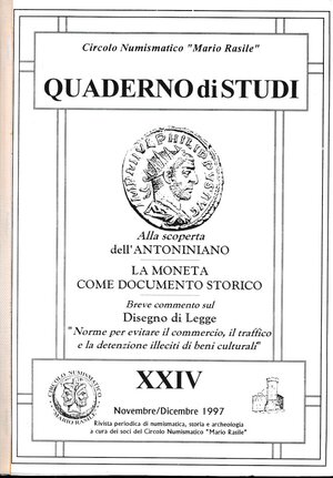 obverse: AA.VV. Quaderno di studi n. 24. L antoniniano. La moneta come documento storico. Circolo Numismatico 