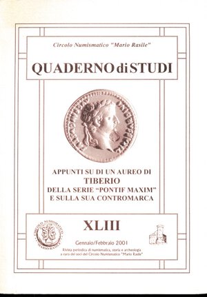 obverse: AA.VV. Quaderno di studi n. 43. Aureo di Tiberio con contromarca. Circolo Numismatico 