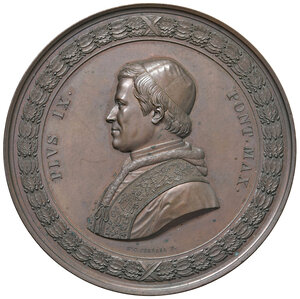 obverse: 1851 Stato Pontificio. Pio IX (1846-1878). Massimo modulo per il restauro dell altare di San Giovanni in Laterano. R2.