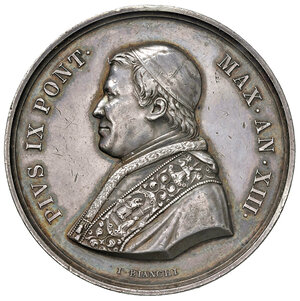 obverse: 1858 Stato Pontificio. Pio IX (1846-1878). Annuale per il viaggio nelle province. NC.