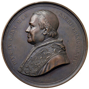 obverse: 1869 Stato Pontificio. Pio IX (1846-1878). Per il Concilio Ecumenico, Gesù consegna le chiavi a San Pietro. R.