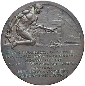 obverse: Genova-Piombino 1916. Nominativa Società Siderurgica Ilva. Opus: Cassioli. R.