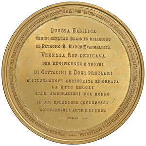 reverse: Venezia 1895. 800° anniversario Basilica di San Marco. S. Johnson. R3.