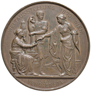 reverse: Austra 1873. Francesco Giuseppe (1848-1916). Medaglia esposizione internazionale di Vienna. Opus: Schwenzer. 