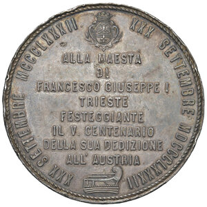 reverse: Austria 1882. Francesco Giuseppe (1848-1916). 500° di dedizione all Austria. R3. 