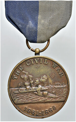 reverse: Stati Uniti. Medaglia per la Guerra Civile 1861-1865. Coniata 1908. Molto Rara. 