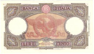 reverse: Regno d Italia. Banca d Italia. 100 Lire Roma Guerriera BI 23/08/1943. R. 