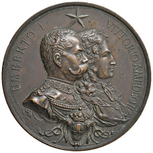 obverse: Umberto I 1890. 200° Anniversario Reggimento Nizza-Cavalleria. Opus: Pogliaghi-Cappuccio. 