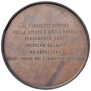 reverse: Umberto I 1890. Morte di Amedeo di Savoia Opus A. Farnesi. NC.