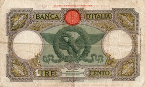 obverse: Africa Orientale Italiana. 100 Lire 14/06/1938. Gig# AOI2A. BB+.