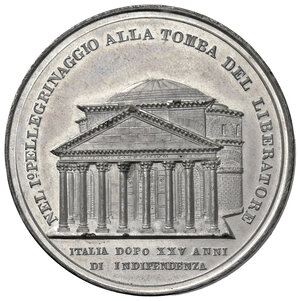 reverse: Umberto I 1895. Pellegrinaggio al Pantheon. Opus: Giacomini-Finocchi. NC.
