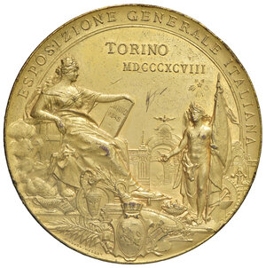 reverse: Umberto I 1898. Esposizione generale di Torino - 5 0° anniversario dello Statuto. R.