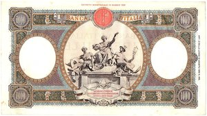 reverse: Regno d Italia. Banca d Italia. 1000 Lire Regine del Mare Fascio 12/12/1934. R. 