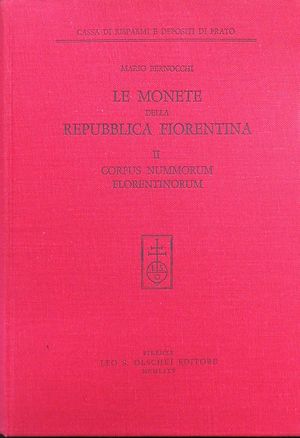 obverse: Mario Bernocchi. Le monete della Repubblica Fiorentina. 