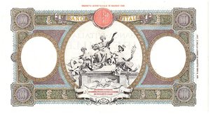 reverse: Regno d Italia. Banca d Italia. 1000 Lire Regine del Mare Fascio 13/02/1943. Officina dell Aquila. R. 