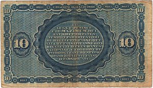 reverse: Banca Nazionale del Regno d Italia. 10 Lire 25/07/1866. R. 
